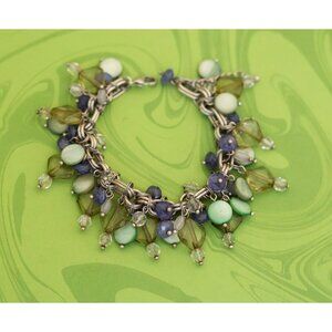 Vintage Art Nouveau Bohemian Stones Fashionable Bracelet 8 inch - W18